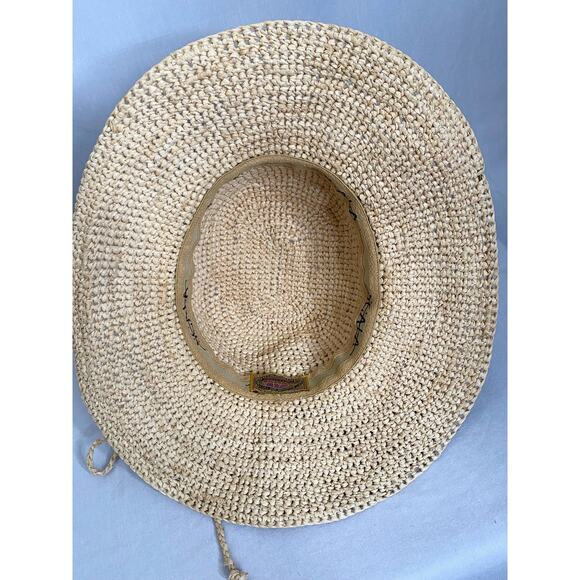 Scala Collezione Ruffia Straw Sun Hat Palm Tree Band - Picture 11 of 14